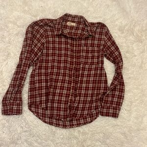 Hollister plaid button down long sleeve shirt size L
